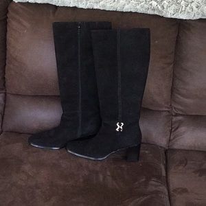 Karen Scott black suede leather boots